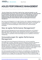 Agiles Performance Management